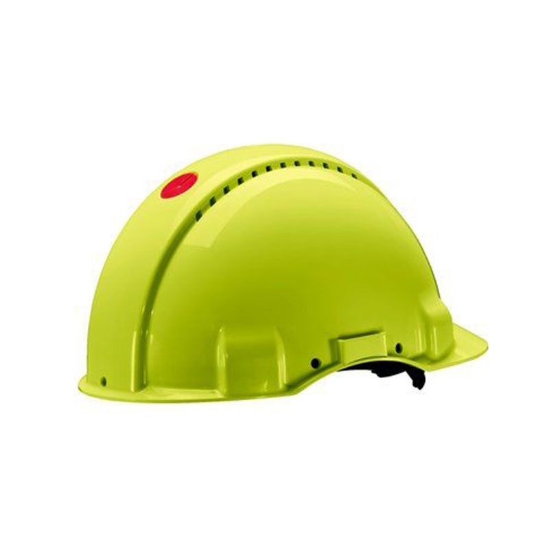 3M PELTOR Hard Hat Helmet G3000 with Uvicator Sensor, Ratchet suspension, Ventilated, Lamp Holder, Hi-Viz, G3000NUV-10-GB