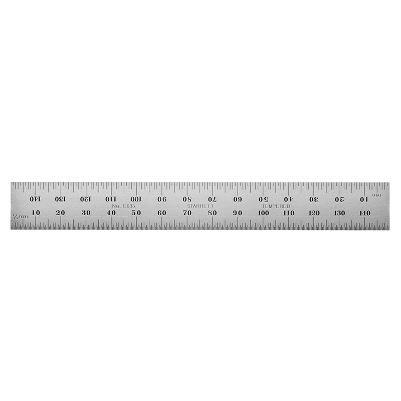 Starrett C635-150 Steel Ruler with Millimetre Graduations