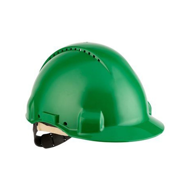 3M PELTOR G3000 Safety Helmet with Uvicator Sensor, Pinlock, Ventilated, Leather Sweatband, Green, G3000DUV-GP