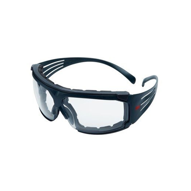 3M SecureFit Safety Glasses, Grey frame, Foam, Scotchgard Anti-Fog, Clear Lens, SF601SGAF/FI-EU