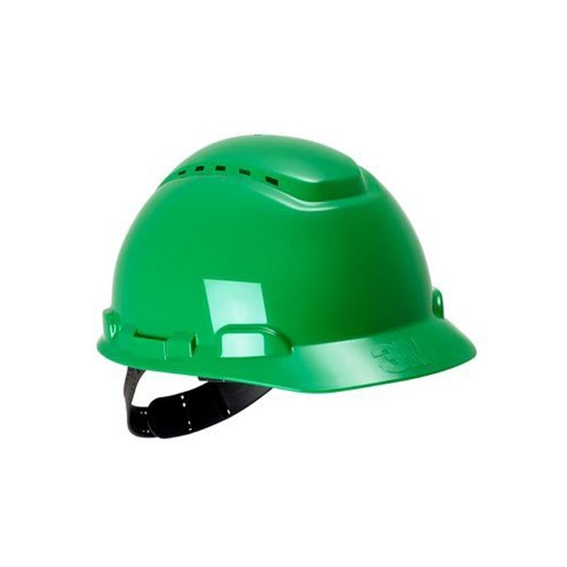 3M PELTOR H700 Series Safety Helmet, Pinlock, Ventilated, Green, H-700C-GP 