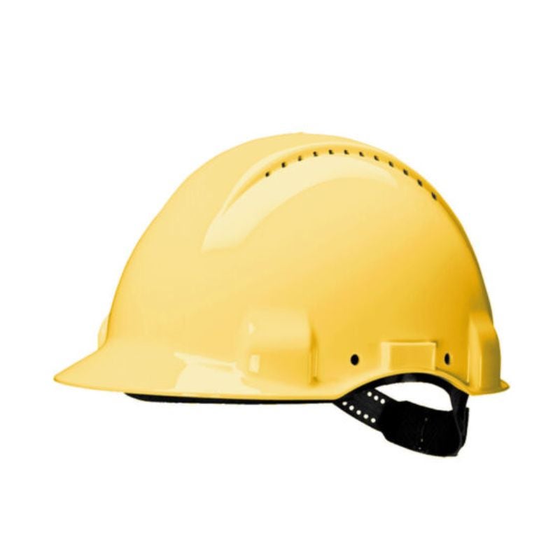 3M PELTOR Hard Hat Helmet G3000 with Uvicator Sensor, Pinlock, Dielectric 440v, Yellow, G3001CUV-GU